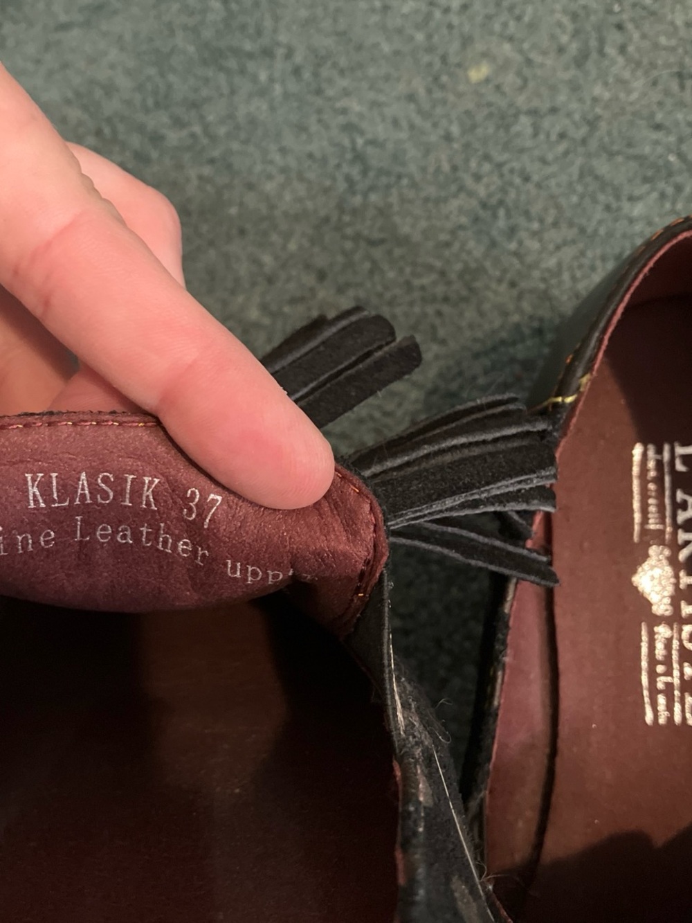 L'artiste Black Loafers with Brown Polka Dots and Tassels - Picture 5 of 5